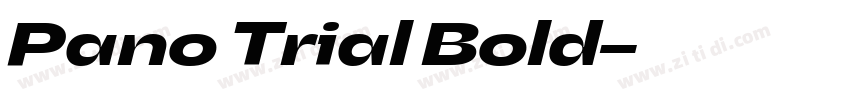 Pano Trial Bold字体转换